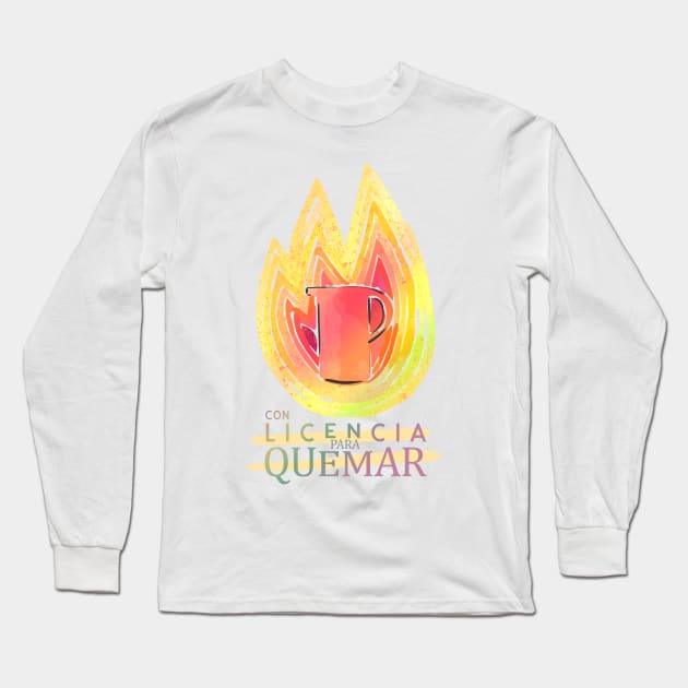 Licensed to Kiln Pottery in Spanish Long Sleeve T-Shirt by Teequeque